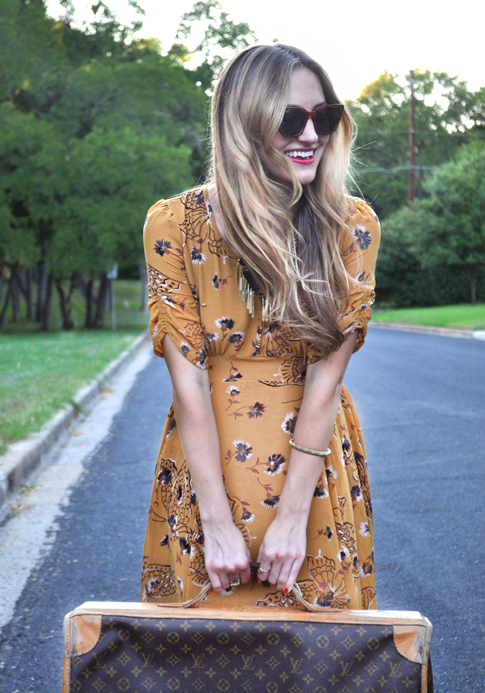 Mustard Yellow Dress LivvyLand Austin Fashion & Style Blog by