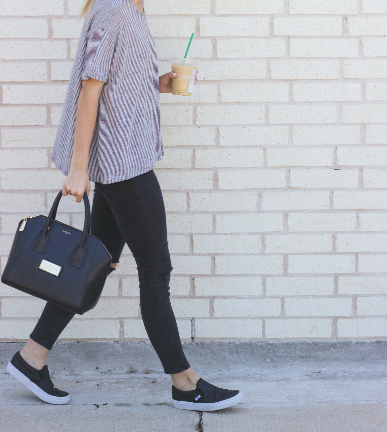 all black vans slip ons outfits