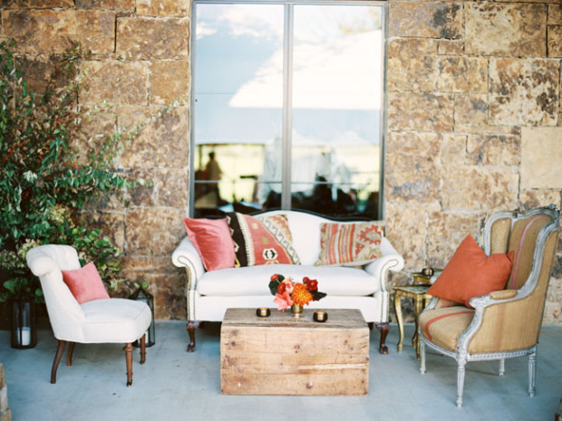 Vintage-inspired Lounge Area with Loot Vintage / LivvyLand texashill-weddingpt2-15